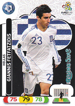 Giannis Fetfatzidis Greece Panini UEFA EURO 2012 Rising Star #97